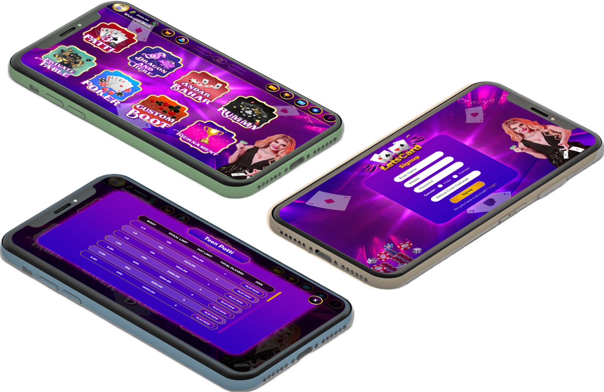 Lets Card-Teenpatti App UI Screen